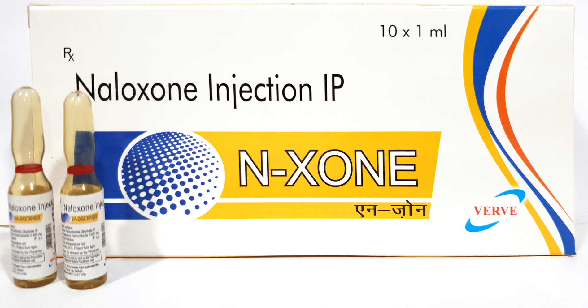 N-Xone Naloxone Hydrochloride Injection IP, 0.02mg & 0.4mg/ml